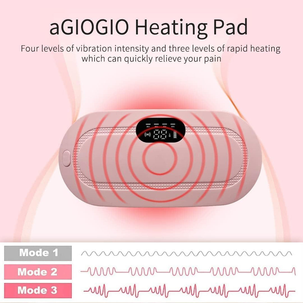 Portable cordless periods cramps relief heating pad