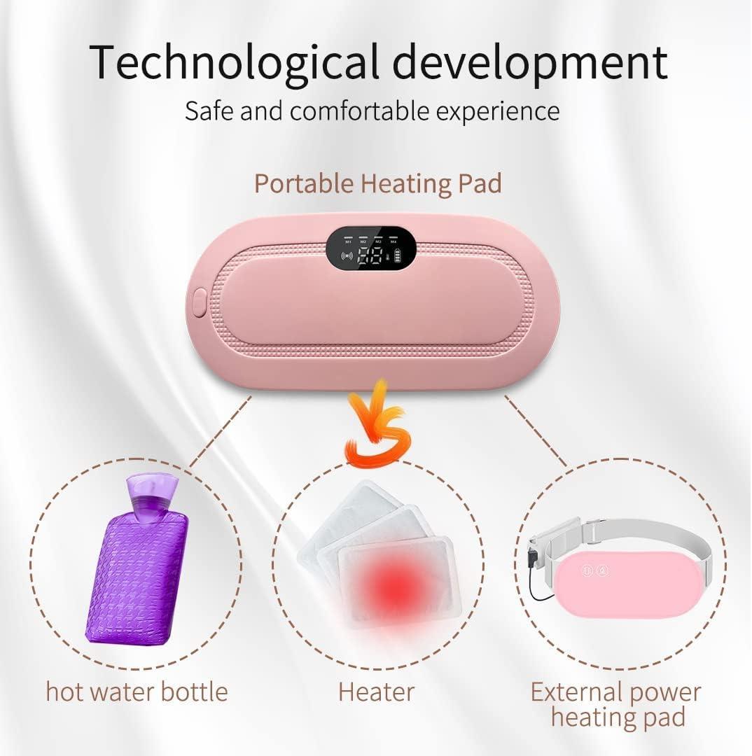 Portable cordless periods cramps relief heating pad
